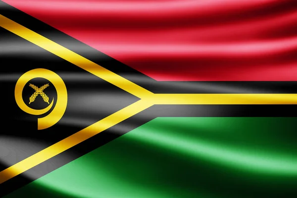 Vlag Van Vanuatu Met Kopie Ruimte Voor Tekst Illustratie — Stockfoto