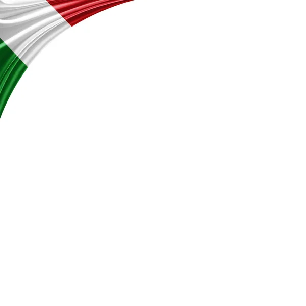 Vlag Van Italië Met Kopie Ruimte Voor Tekst Illustratie — Stockfoto