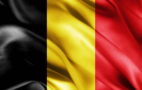Bandiera Del Belgio Con Spazio Copia Del Testo Illustrazione — Foto Stock