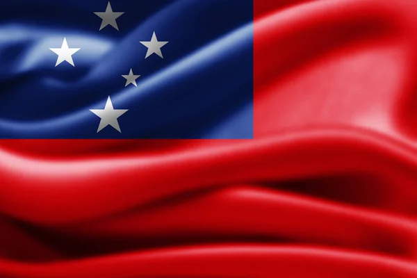 Bandera Samoa Con Espacio Copia Para Texto Ilustración —  Fotos de Stock