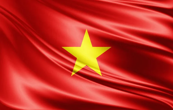 Vlag Van Vietnam Met Kopie Ruimte Voor Tekst Illustratie — Stockfoto