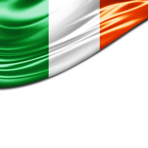 Vlag Van Ierland Met Kopie Ruimte Voor Tekst Illustratie — Stockfoto