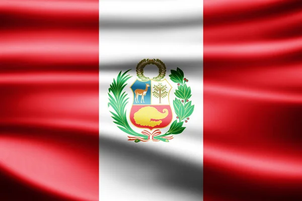 Bandera Perú Con Espacio Copia Para Texto Ilustración — Foto de Stock