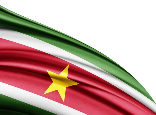 Bandera Surinam Con Espacio Copia Para Texto Ilustración —  Fotos de Stock