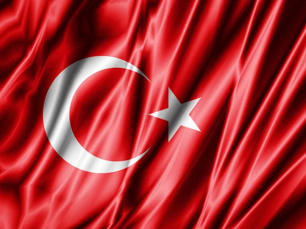 Bandera Turquía Con Espacio Copia Para Texto Ilustración — Foto de Stock