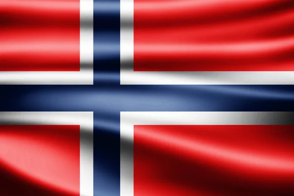 Norges Flagga Med Kopia Utrymme För Din Text Illustration — Stockfoto