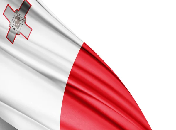 Vlag Van Malta Met Kopie Ruimte Voor Tekst Illustratie — Stockfoto