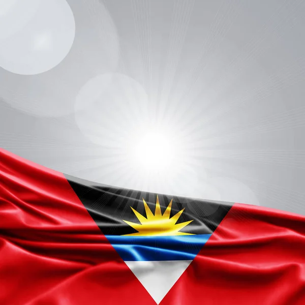 Flag Antigua Copy Space Your Text Illustration — Stock Photo, Image