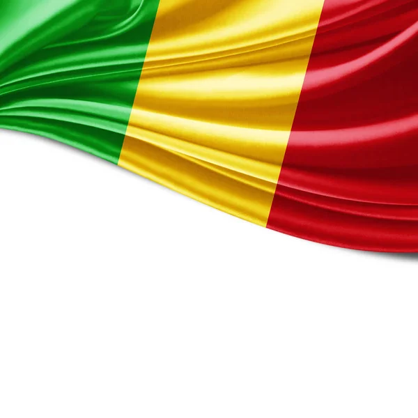 Bandiera Del Mali Con Spazio Copia Del Testo Illustrazione — Foto Stock