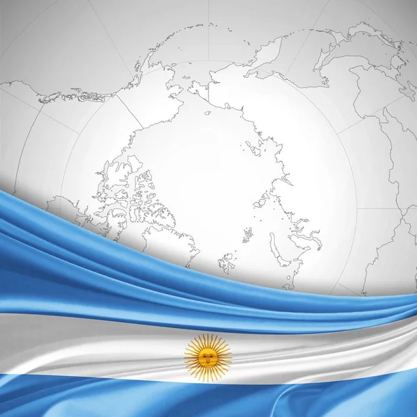 Flagga Argentina Med Kopia Utrymme För Din Text Illustration — Stockfoto