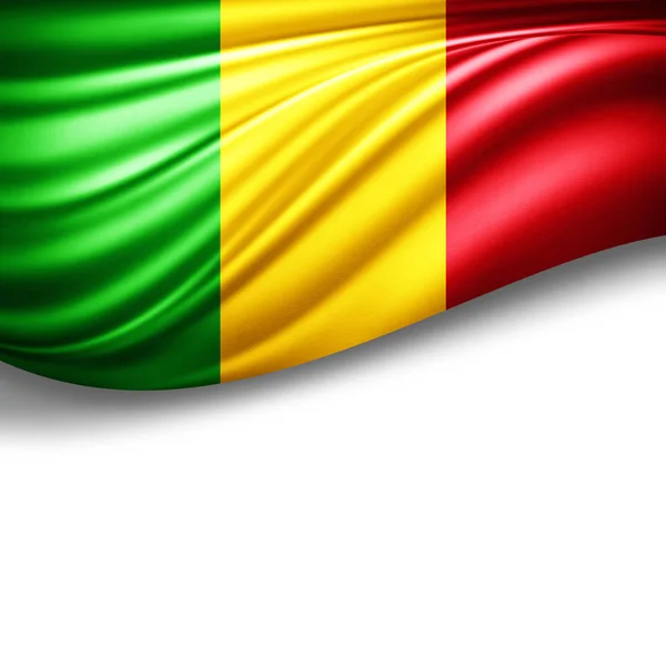 Drapeau Mali Avec Espace Copie Pour Votre Texte Sur Fond — Photo