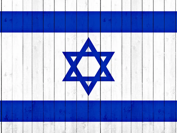 Israël Vlag Houten Achtergrond Met Kopieerruimte Voor Tekst Afbeeldingen — Stockfoto