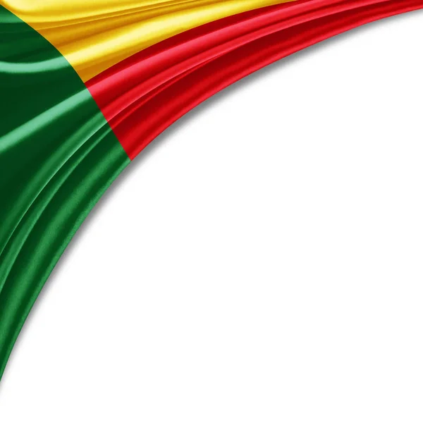 Vlag Van Benin Met Kopie Ruimte Voor Tekst Illustratie — Stockfoto