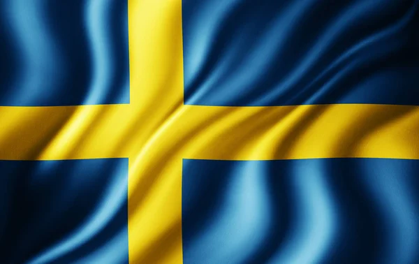 Bandeira Suécia Com Espaço Cópia Para Seu Texto Ilustração — Fotografia de Stock