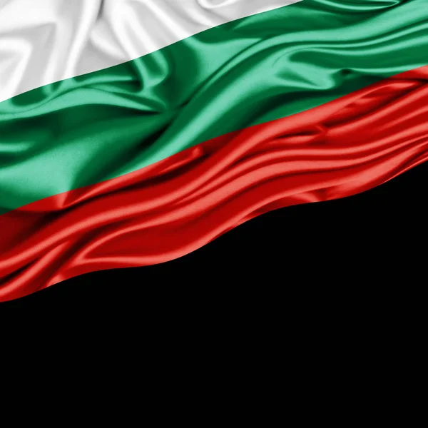 Bulgaristan Bayrağı Ile Kopya Alanı Metin Çizim Için — Stok fotoğraf