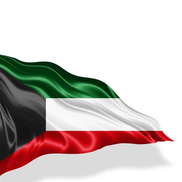 Bandera Kuwait Con Espacio Copia Para Texto Ilustración —  Fotos de Stock