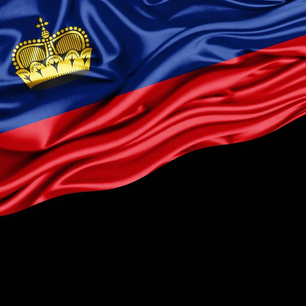 Bandera Liechtenstein Con Espacio Copia Para Texto Ilustración — Foto de Stock
