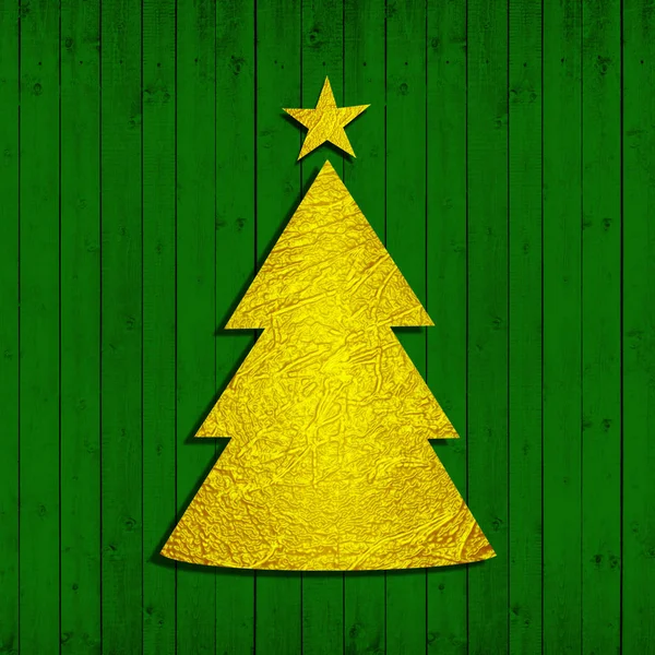 Altın Noel Ağacı Tatil Arka Plan Doku — Stok fotoğraf