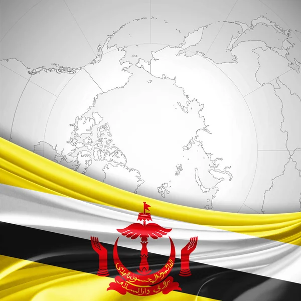 Флаг Брунея Местом Копирования Текста Иллюстрация — стоковое фото