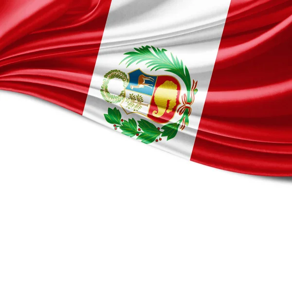 秘鲁国旗与复制空间为您的文本 — 图库照片