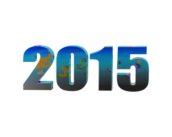 2015 Numery Nowy Rok Karta Tło — Zdjęcie stockowe