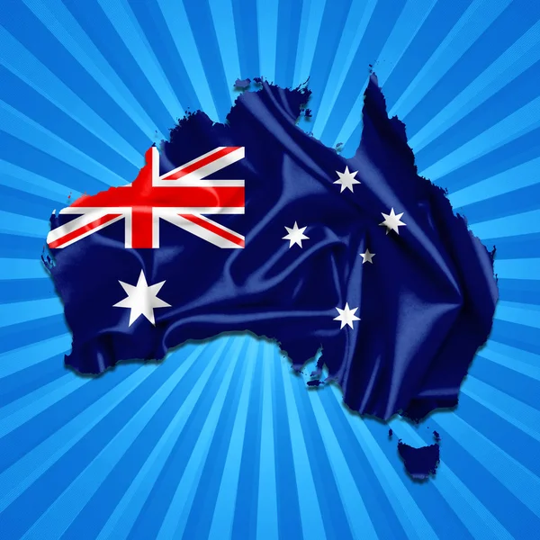 Másol Szöveg Illusztráció Hely Ausztrália Zászlaja — Stock Fotó