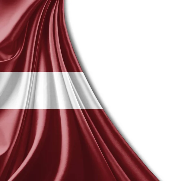 Lotyšská Vlajka Kopií Prostor Pro Ilustraci Textu — Stock fotografie