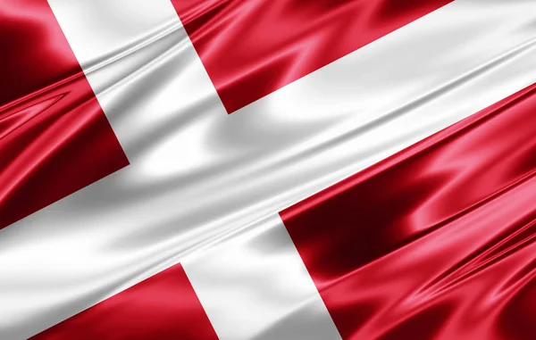Bandera Dinamarca Con Espacio Copia Para Texto Ilustración — Foto de Stock