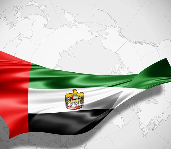 Flagge Der Vereinigten Arabischen Emirate Mit Kopierplatz Für Ihren Text — Stockfoto