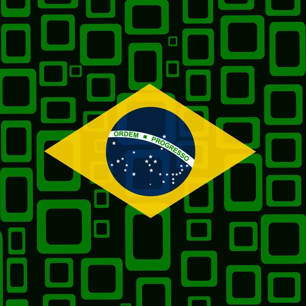 Vlag Van Brazilië Een Abstracte Achtergrond Illustratie — Stockfoto