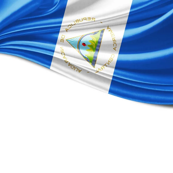 Bandeira Nicarágua Com Espaço Cópia Para Seu Texto Ilustração — Fotografia de Stock
