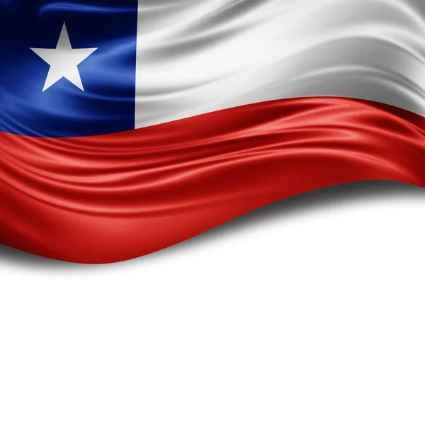 Bandeira Chile Com Espaço Cópia Para Seu Texto Sobre Fundo — Fotografia de Stock