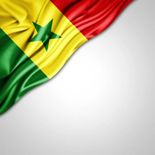 Senegalská Vlajka Kopií Prostor Pro Ilustraci Textu — Stock fotografie