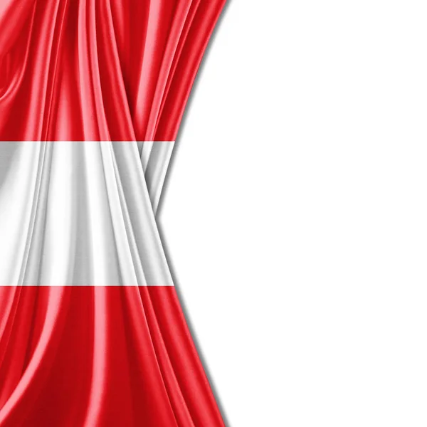 Másol Szöveg Illusztráció Helyet Ausztria Zászlaja — Stock Fotó