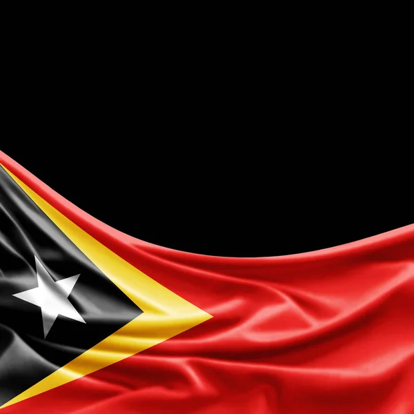 Bandeira Timor Leste Com Espaço Cópia Para Seu Texto Ilustração — Fotografia de Stock