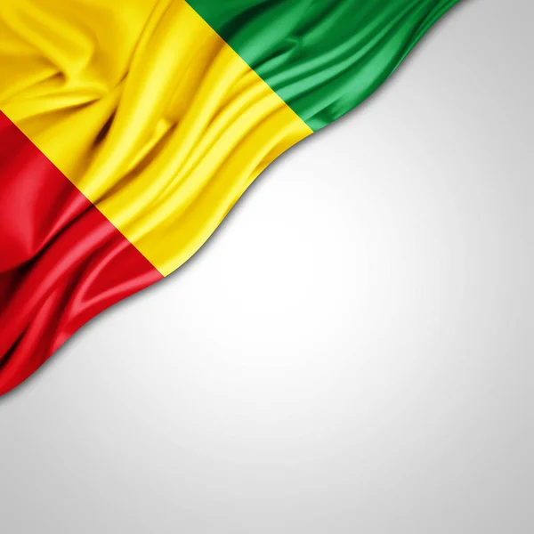 Drapeau Guinée Avec Espace Copie Pour Votre Texte Sur Fond — Photo