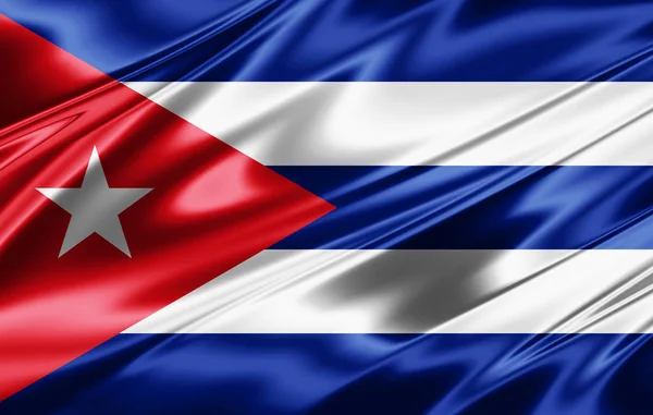 テキスト イラストのコピー スペースを持つキューバの旗 — ストック写真