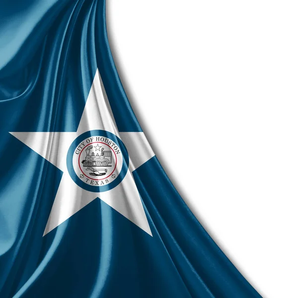 Flaga Miasta Houston Kopia Przestrzeń Dla Tekstu Lub Obrazów — Zdjęcie stockowe