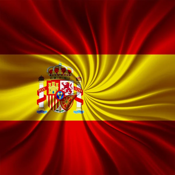 テキスト イラストのコピー スペースを持つスペインの旗 — ストック写真