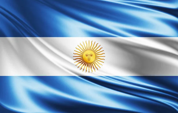 Bandiera Dell Argentina Con Spazio Copia Del Testo Illustrazione — Foto Stock