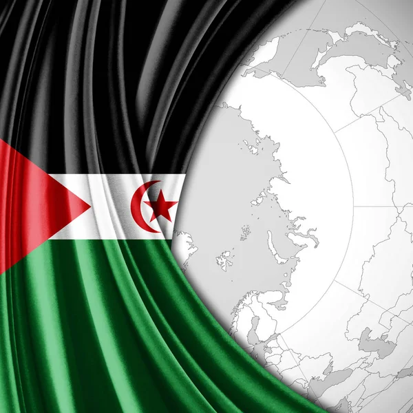 Bandera República Árabe Saharaui Democrática Con Espacio Para Copiar Texto —  Fotos de Stock