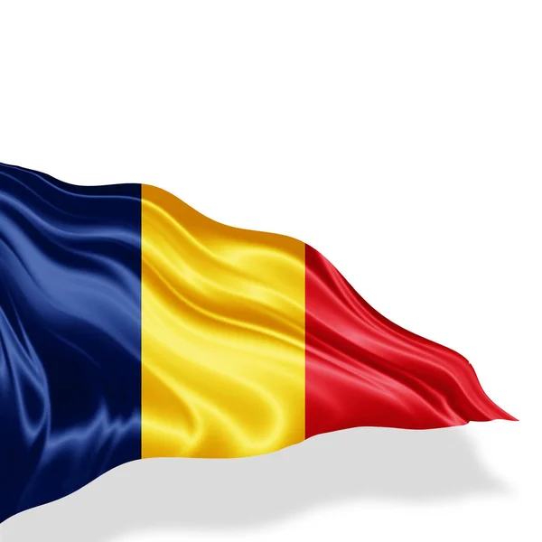 Vlag Van Roemenië Met Kopie Ruimte Voor Tekst Illustratie — Stockfoto