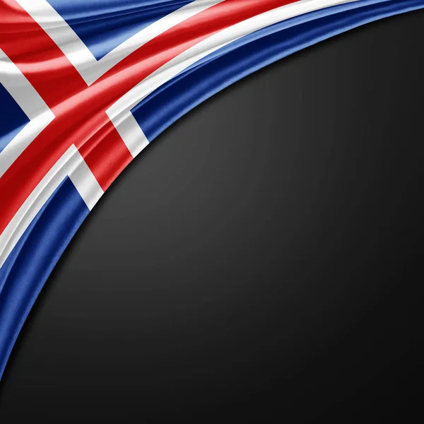 Bandera Islandia Con Espacio Copia Para Texto Ilustración —  Fotos de Stock