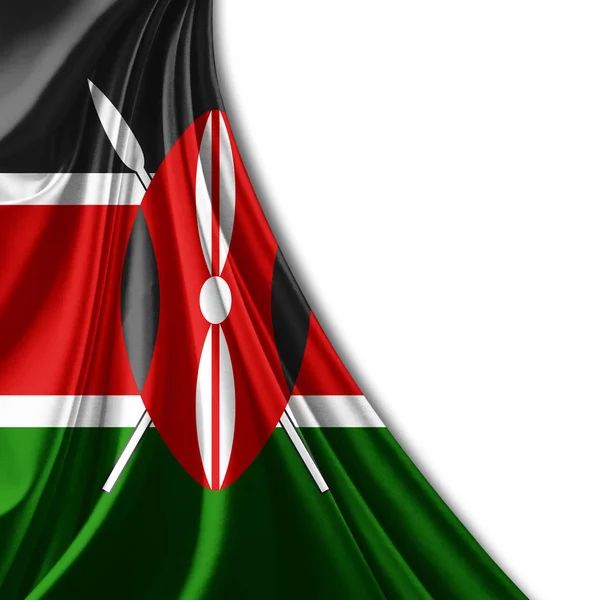 Bandiera Del Kenya Con Spazio Copia Del Testo Illustrazione — Foto Stock