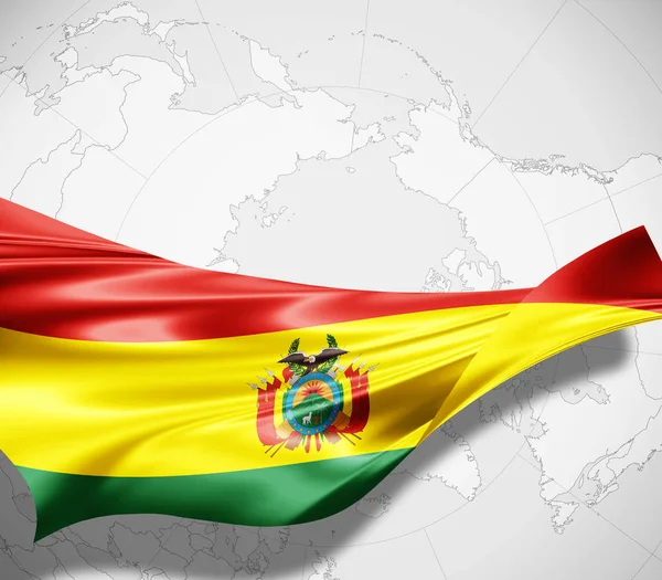Vlag Van Bolivia Met Kopie Ruimte Voor Tekst Illustratie — Stockfoto