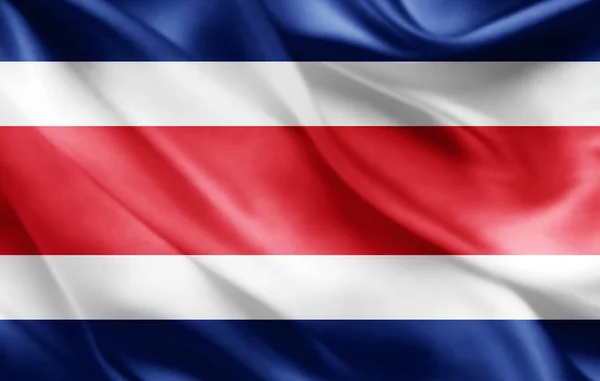 Flagge Von Costa Rica Mit Kopierplatz Für Ihren Text Illustration — Stockfoto