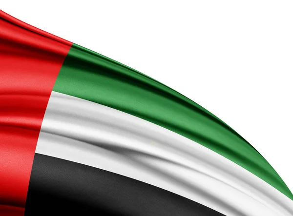 Flag United Arab Emirates Copy Space Your Text White Background — Stock Photo, Image