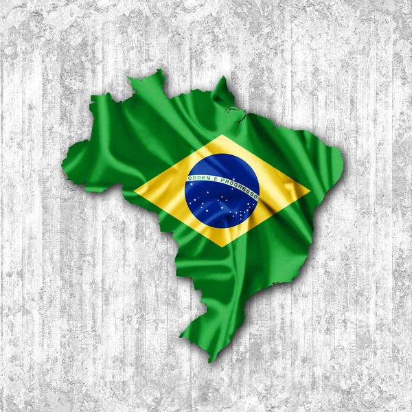 Bandera Brasil Con Espacio Copia Para Texto Imágenes — Foto de Stock