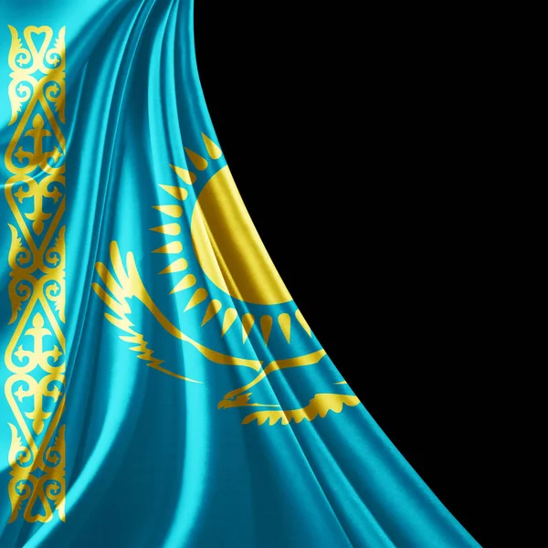 Kazakistan bayrağı ile kopya alanı metin - 3d çizim için    