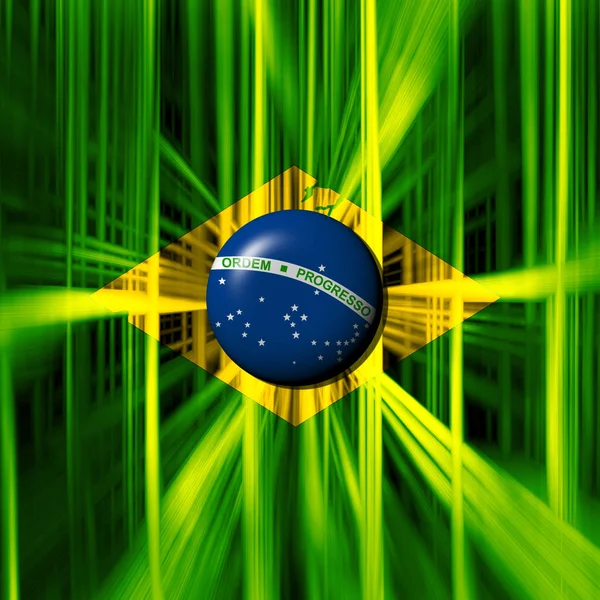 Flaga Brazylii Streszczenie Tło Ilustracja — Zdjęcie stockowe